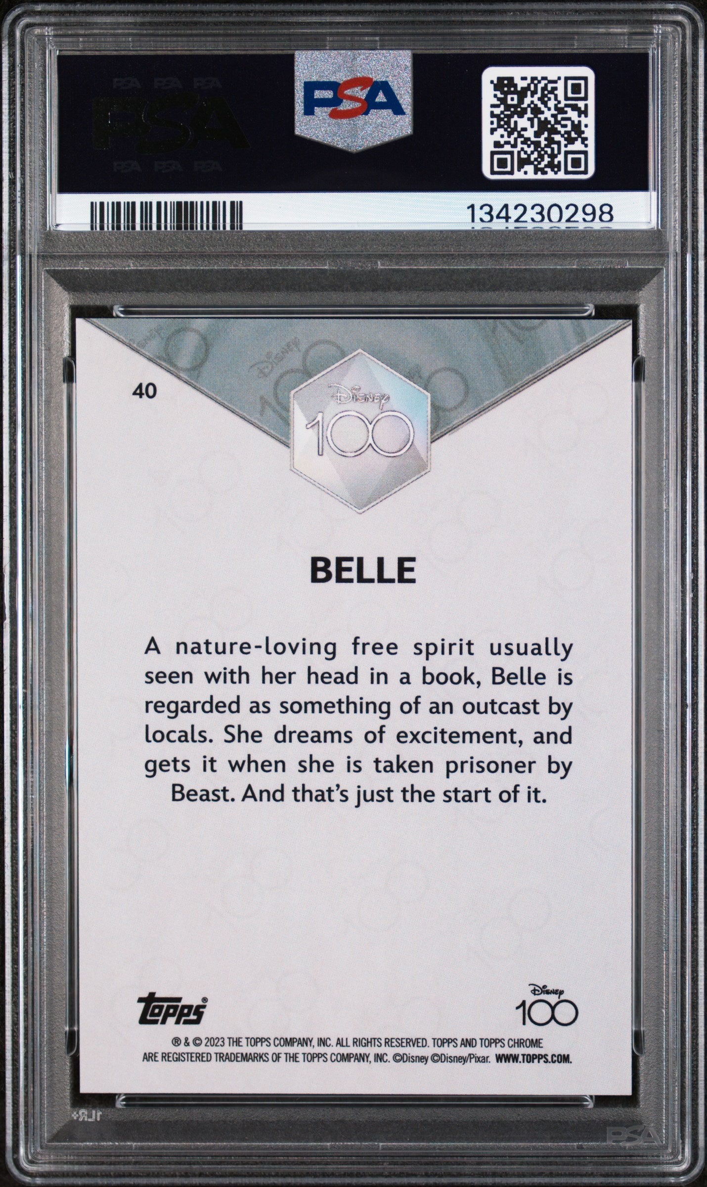 2023 Topps Chrome Disney100 Belle #40 PSA 10