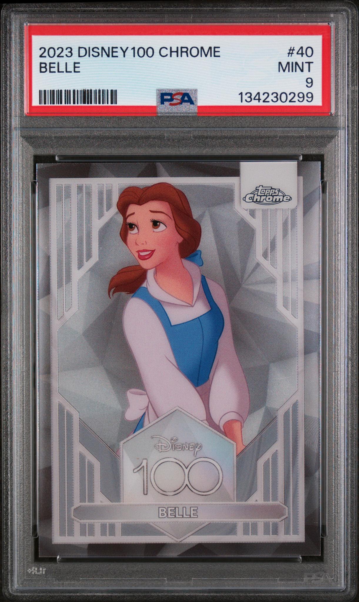 2023 Topps Chrome Disney100 Belle #40 PSA 9