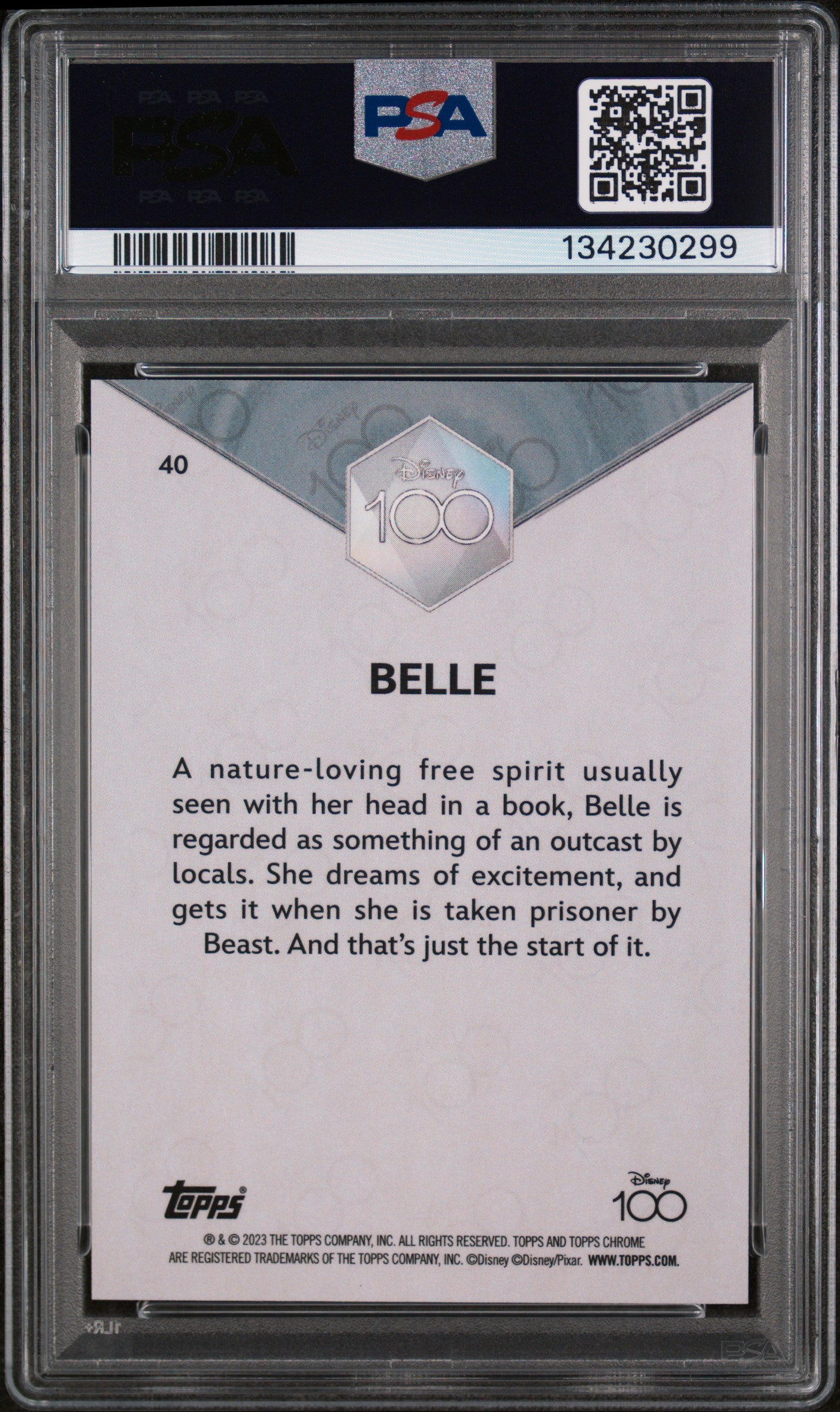 2023 Topps Chrome Disney100 Belle #40 PSA 9