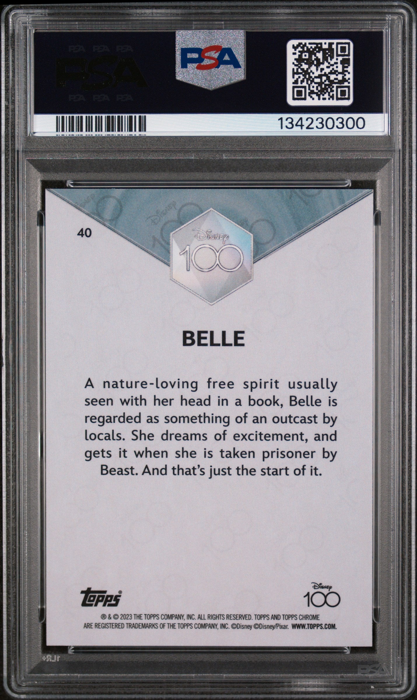 2023 Topps Chrome Disney100 Belle #40 PSA 9
