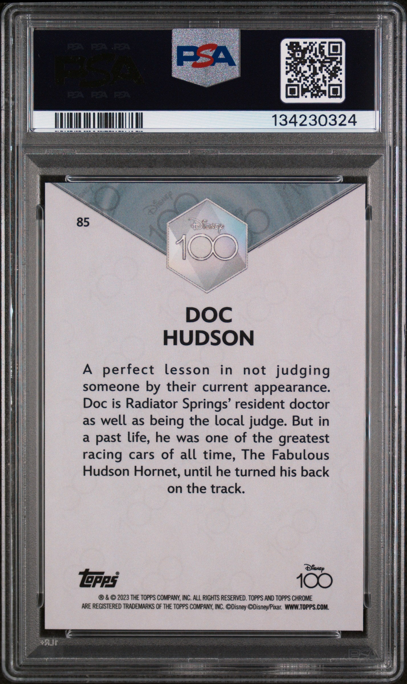 2023 Topps Chrome Disney100 Doc Hudson #85 PSA 9