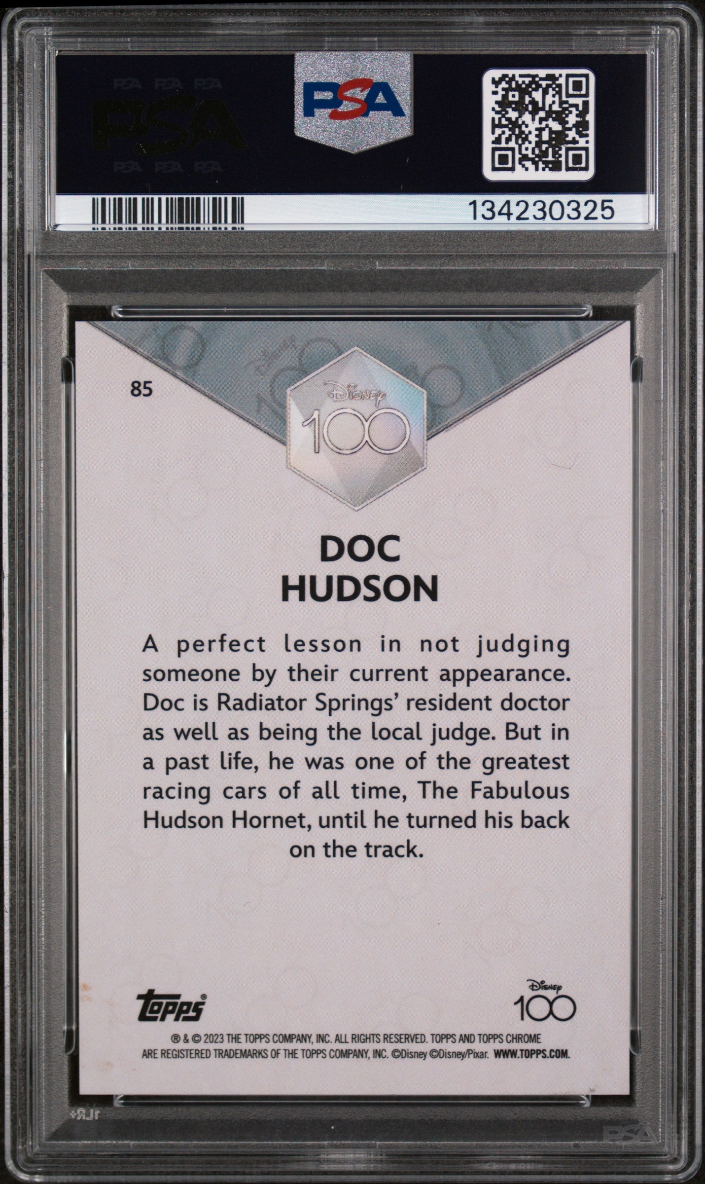 2023 Topps Chrome Disney100 Doc Hudson #85 PSA 9