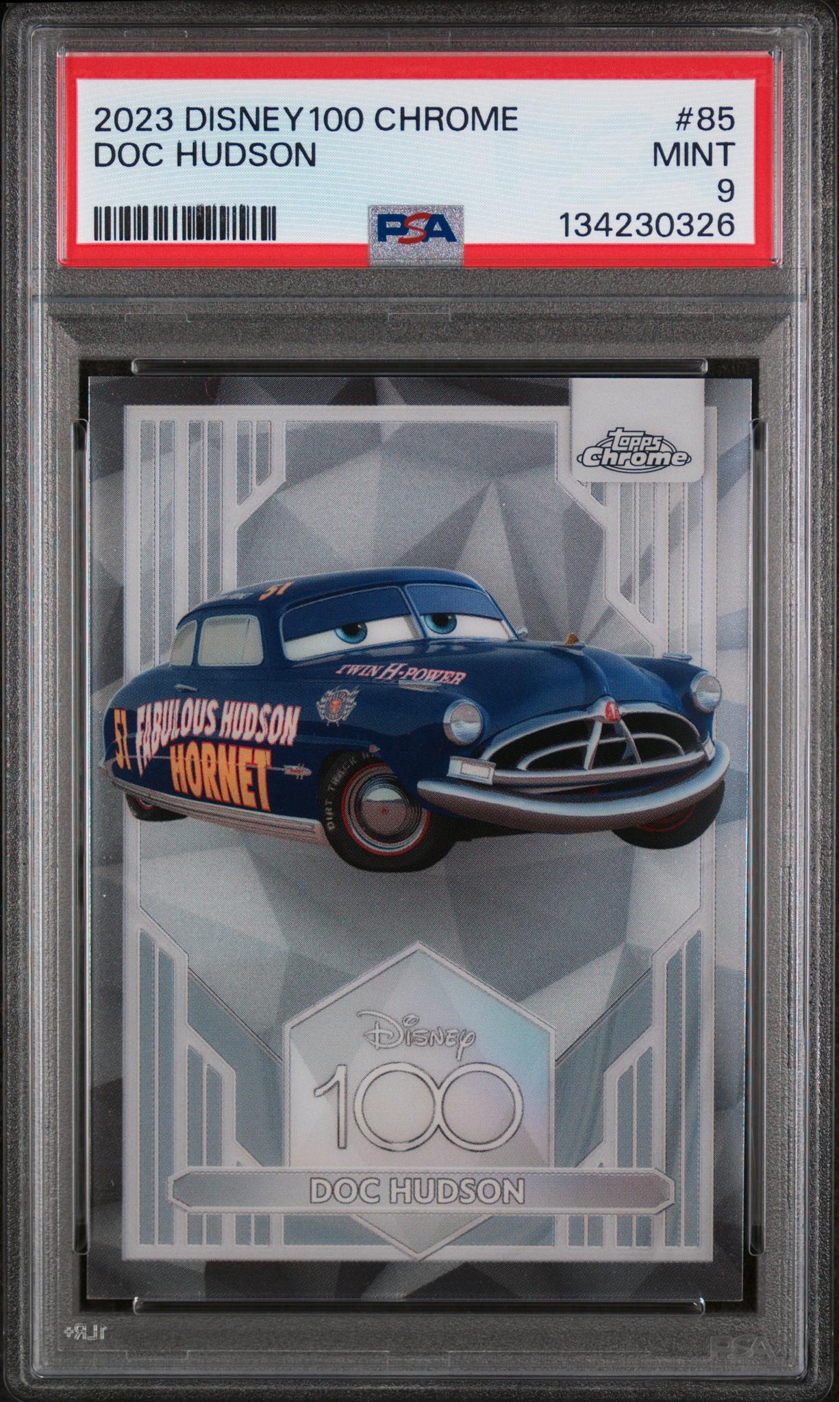 2023 Topps Chrome Disney100 Doc Hudson #85 PSA 9