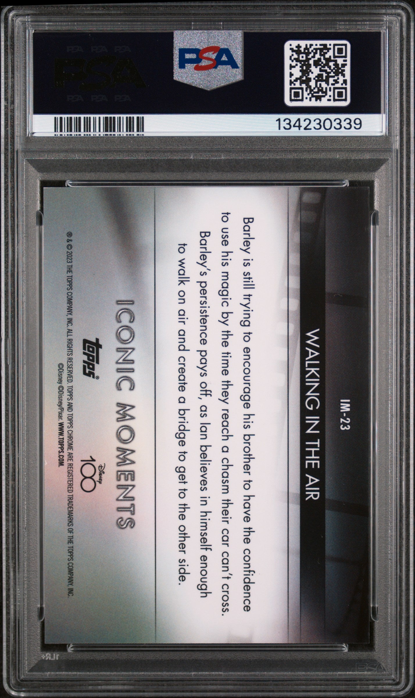 2023 Topps Chrome Disney100 Iconic Moments Walking In the Air #IM23 PSA 9
