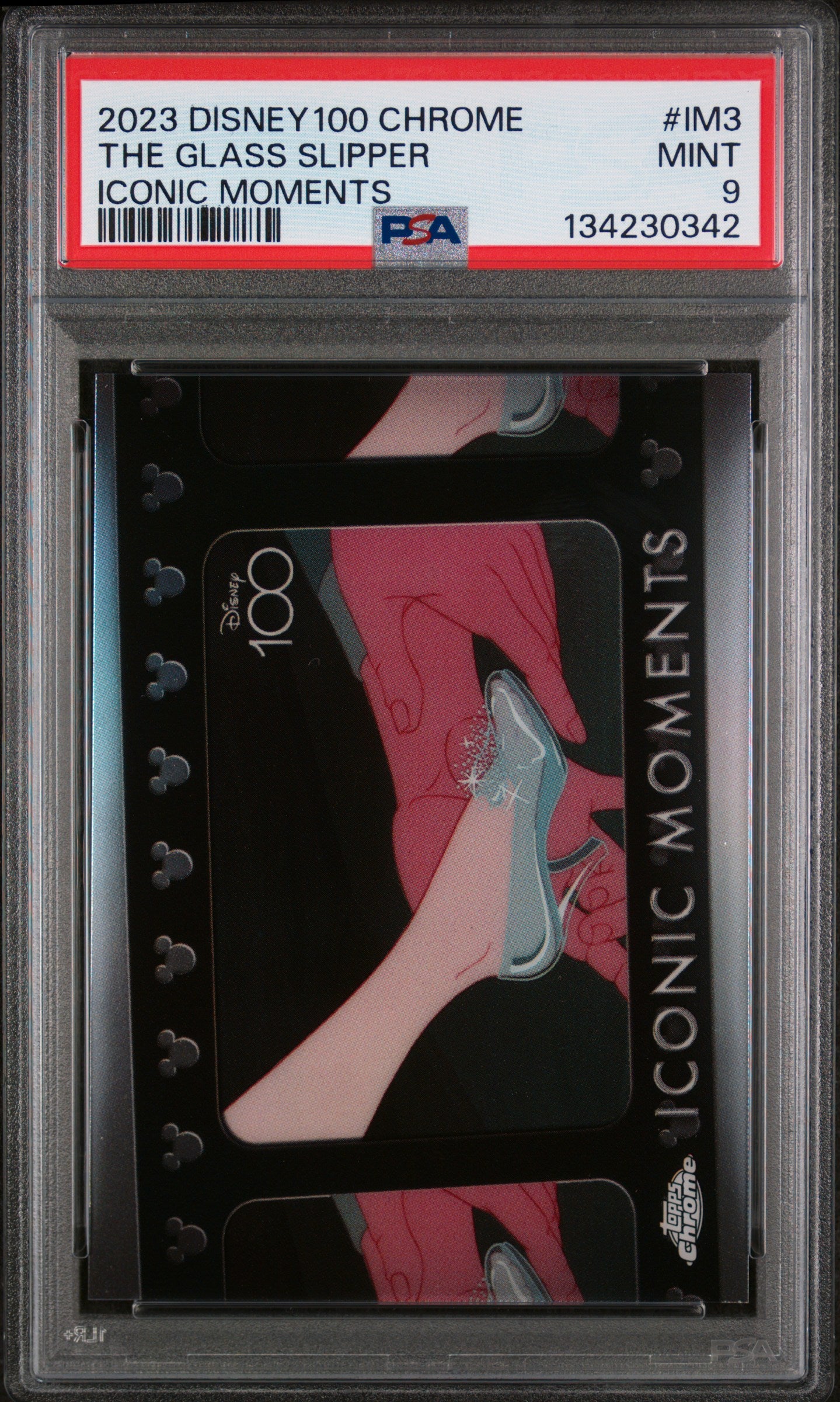2023 Topps Chrome Disney100 Iconic Moments the Glass Slipper #IM3 PSA 9