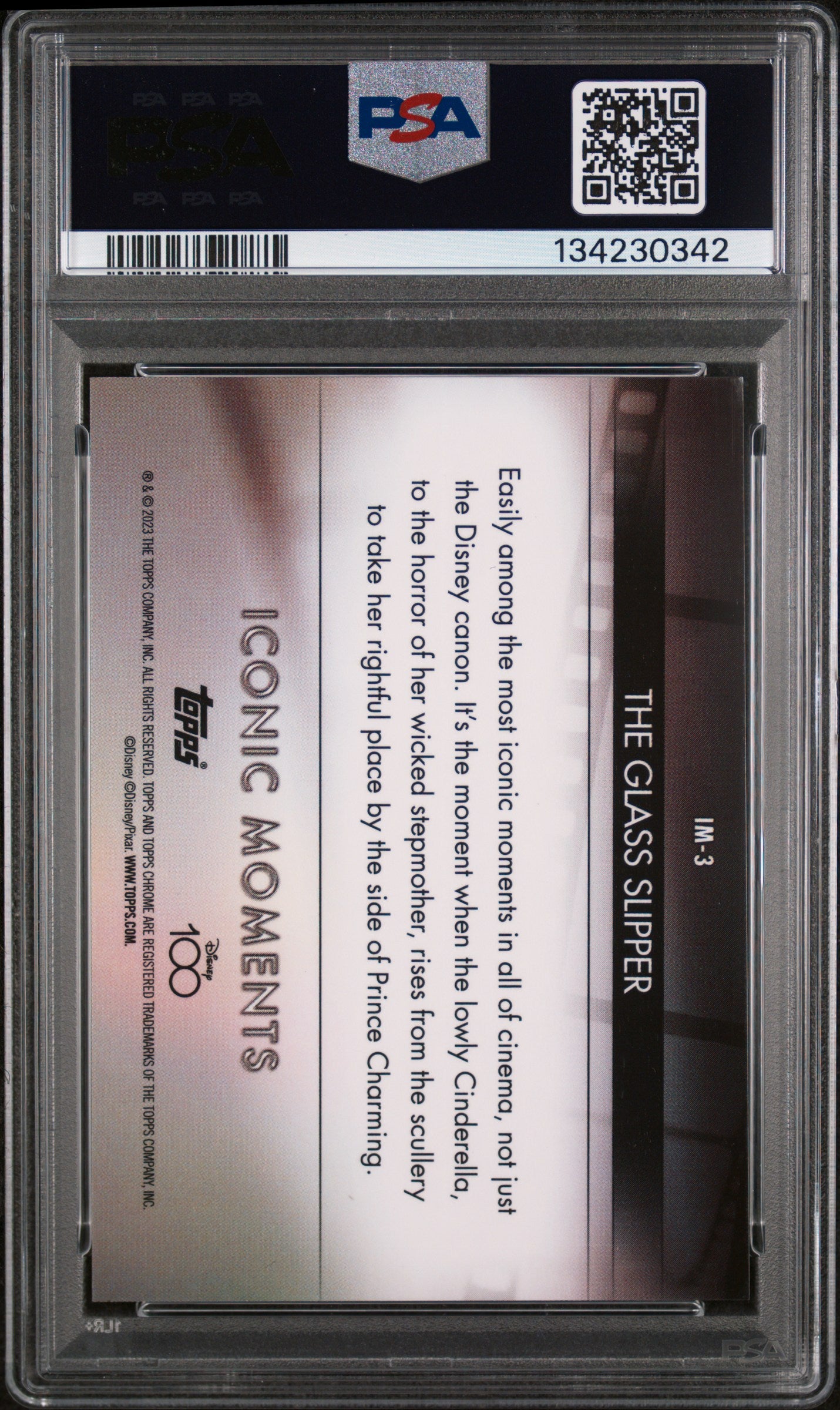 2023 Topps Chrome Disney100 Iconic Moments the Glass Slipper #IM3 PSA 9