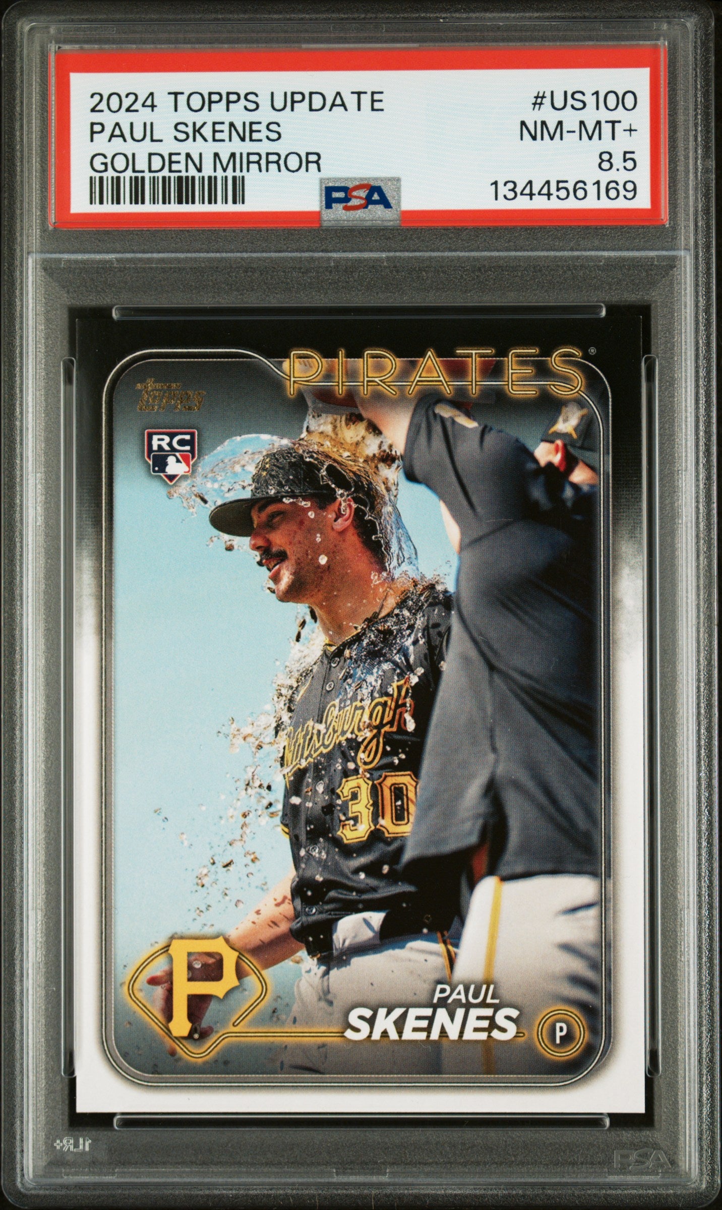 2024 Topps Update Golden Mirror Image Variation Paul Skenes #US100 PSA 8.5