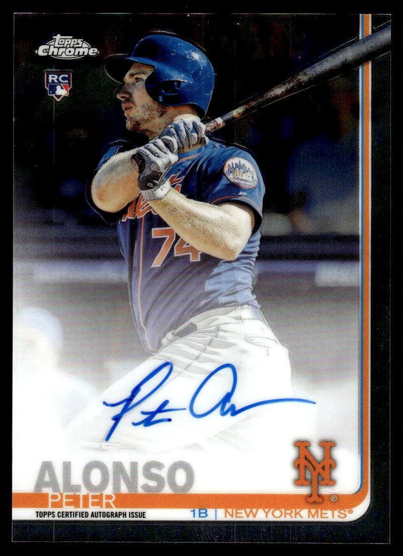 2019 Topps Chrome Pete Alonso Rookie RC Auto