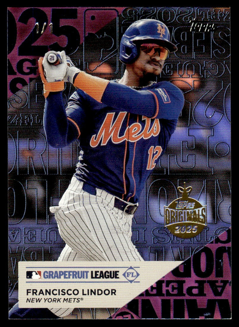 2025 Topps Originals #TG-11 Francisco Lindor Grapefruit League 1/1