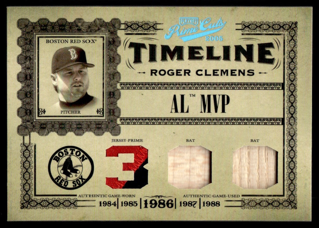 2005 Prime Cuts Roger Clemens Game-Used Triple Patch /5