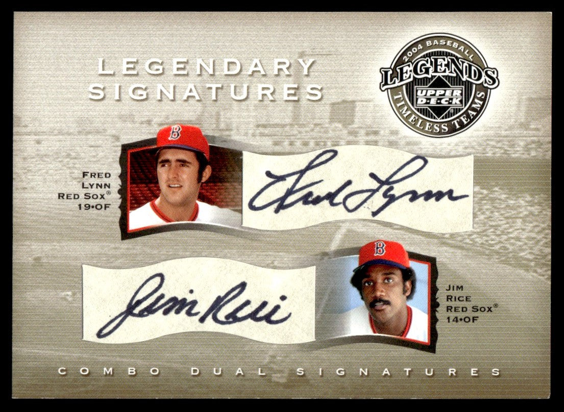 2004 Upper Deck Legends Fred Lynn/Jim Rice Dual Auto /150