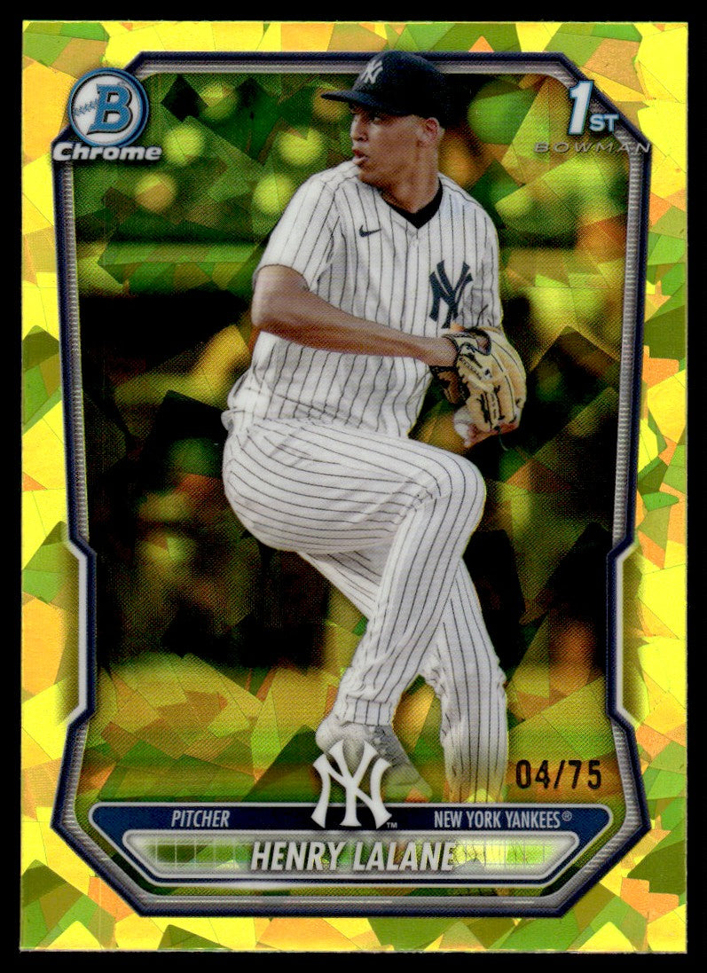 2026 Bowman Chrome Sapphire Henry Lalane 1st Rookie RC Yellow Refractor /75