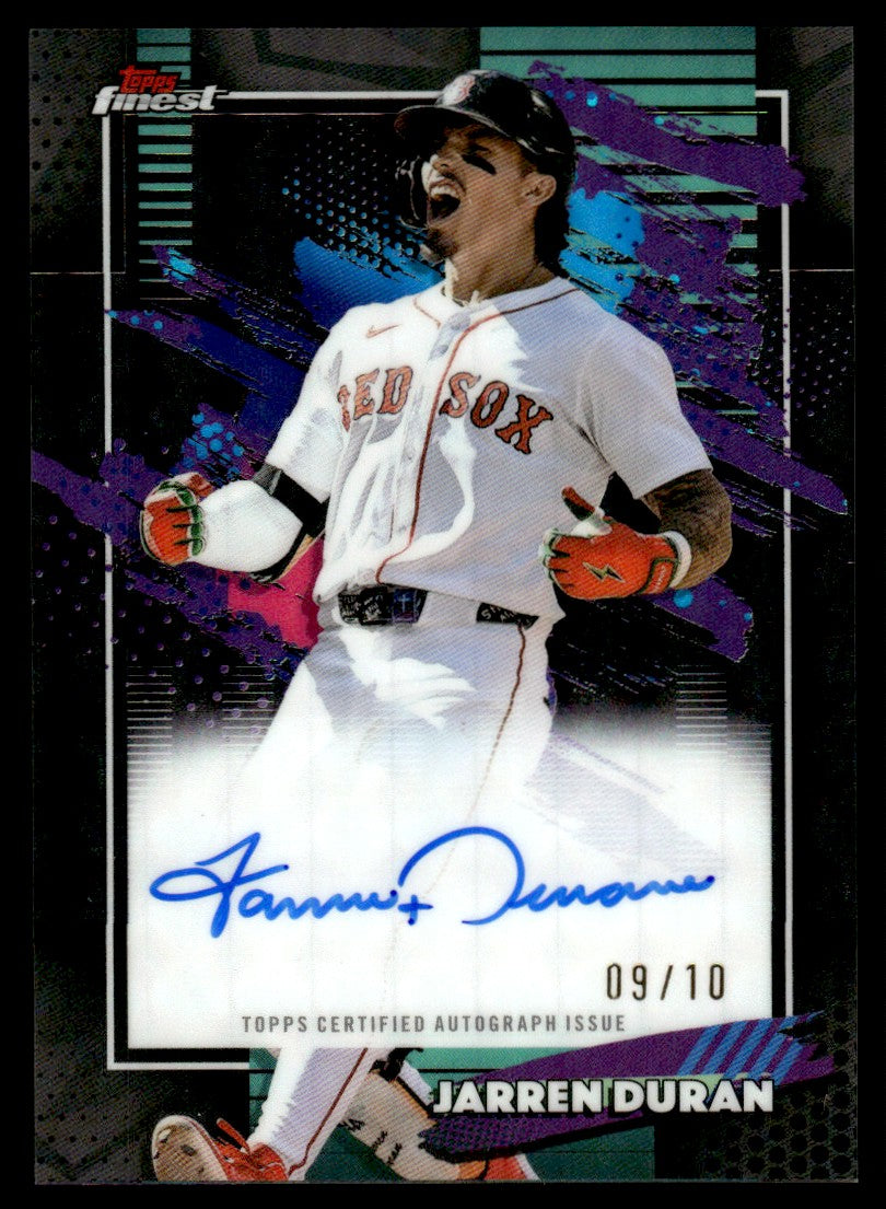 2026 Finest Jarren Duran Black Refractor Auto /10