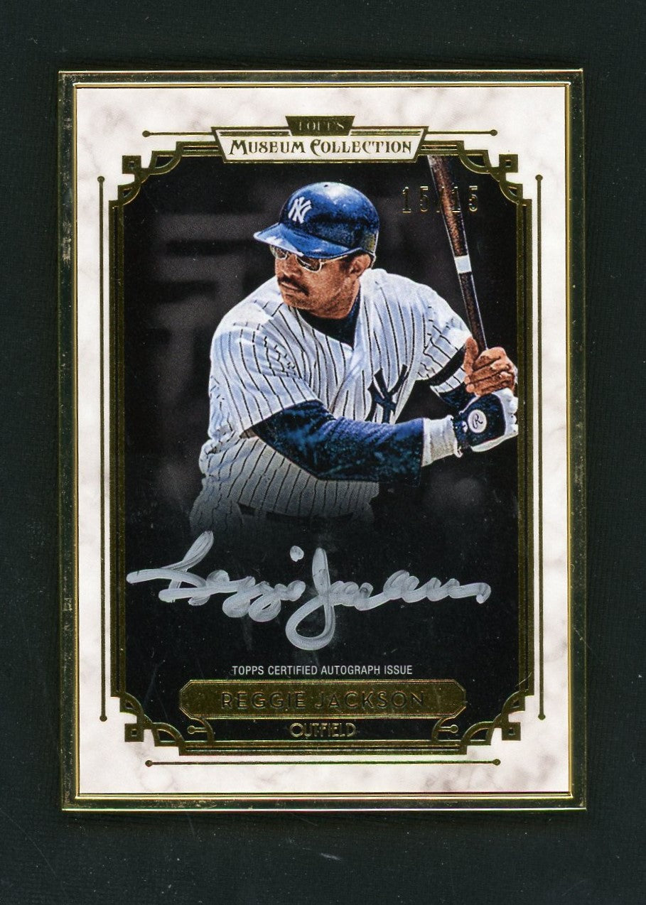 2014 Museum Reggie Jackson Gold Framed Auto /15