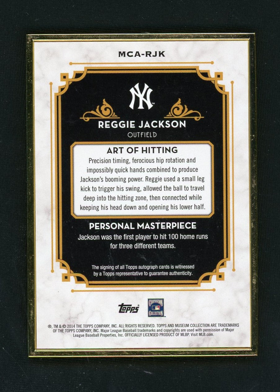 2014 Museum Reggie Jackson Gold Framed Auto /15