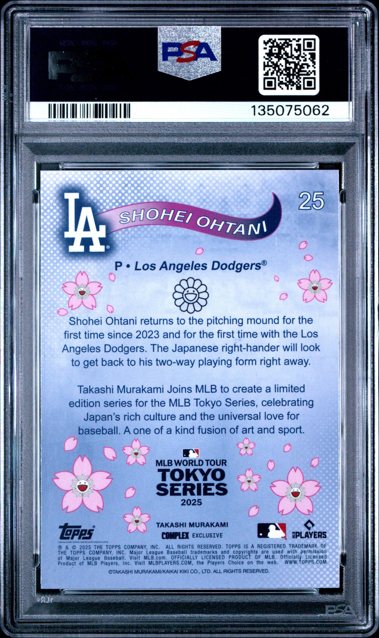 2025 Topps X Takashi Murakami Tokyo Series Shohei Ohtani #25 PSA 10