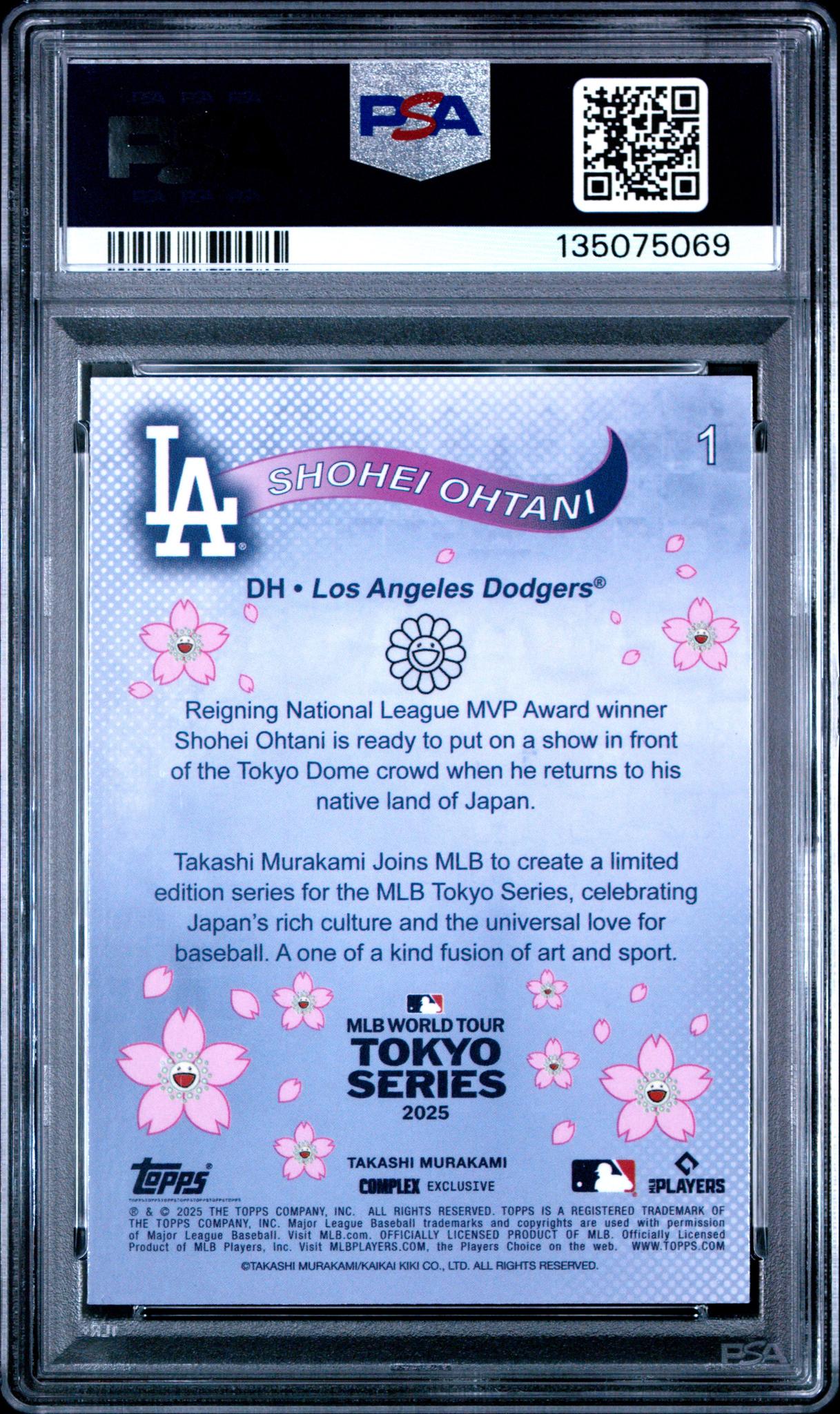 2025 Topps X Takashi Murakami Tokyo Series Shohei Ohtani #1 PSA 9