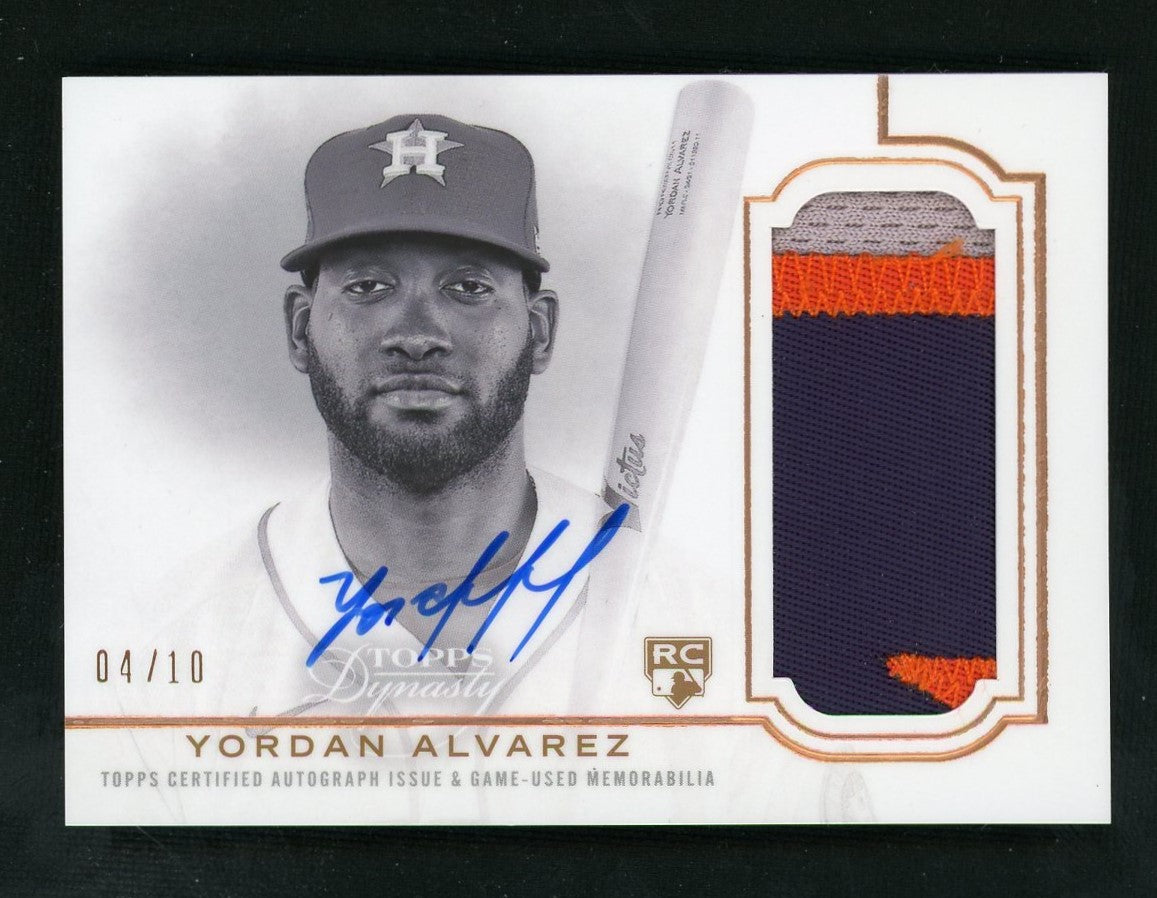 2020 Dynasty Yordan Alvarez Rookie RC Auto /10 Dynastic Decoration