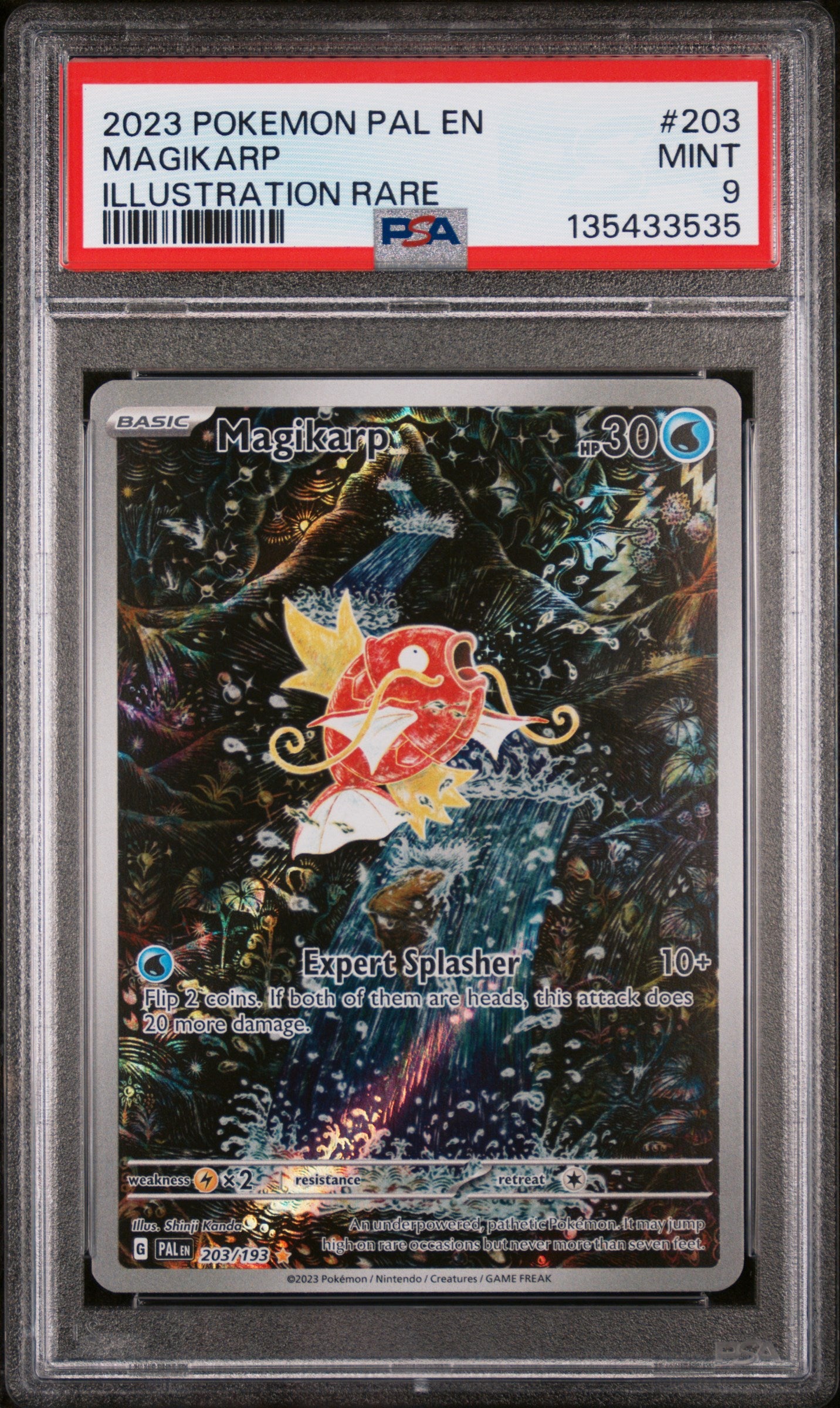 2023 Pokemon Scarlet and Violet Paldea Evolved Illustration Rare Magikarp #203 PSA 9