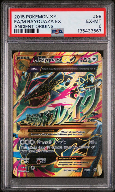 Pokémon Ancient Origins M Rayquaza EX #98/98 PSA 6