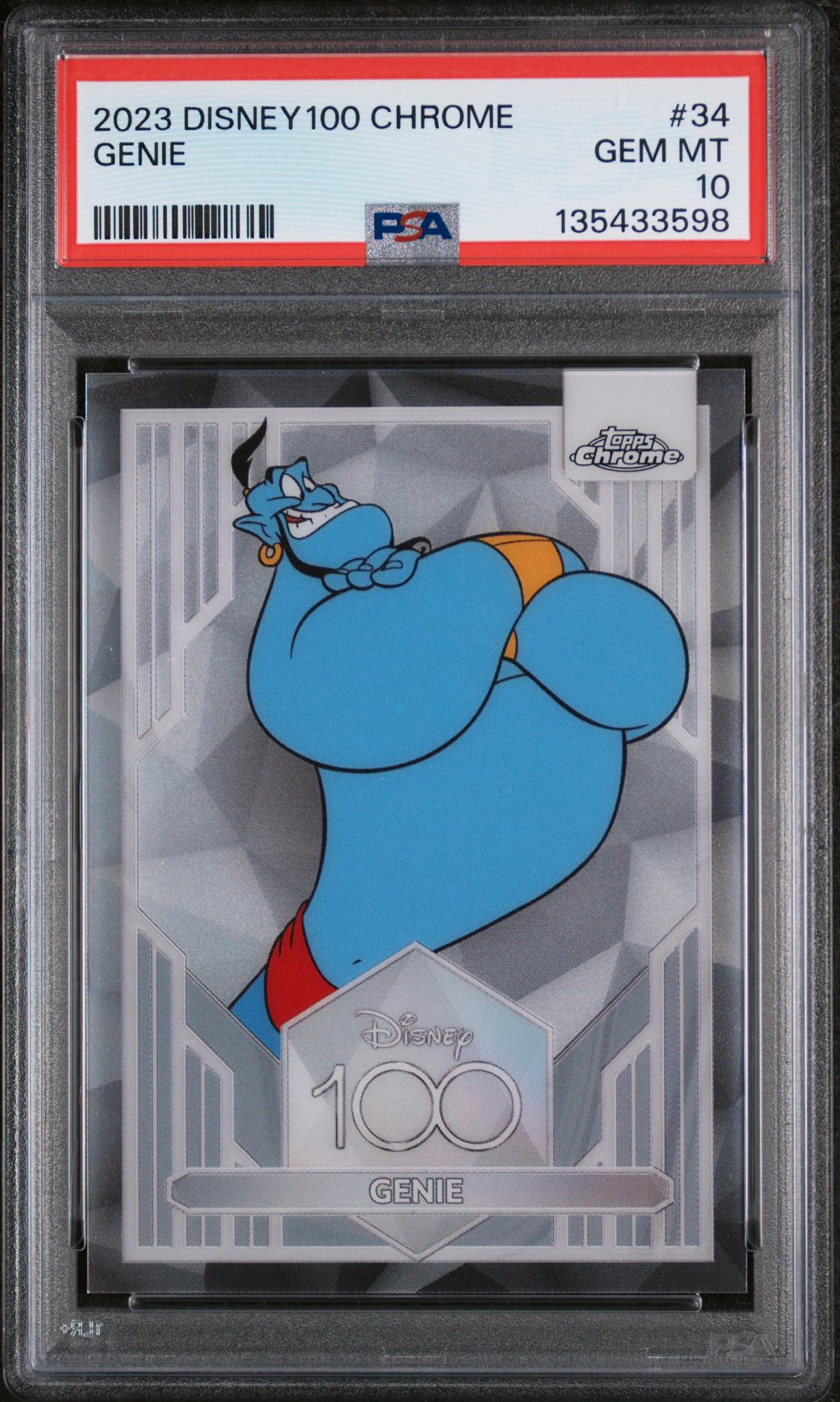 2023 Topps Chrome Disney100 Genie #34 PSA 10
