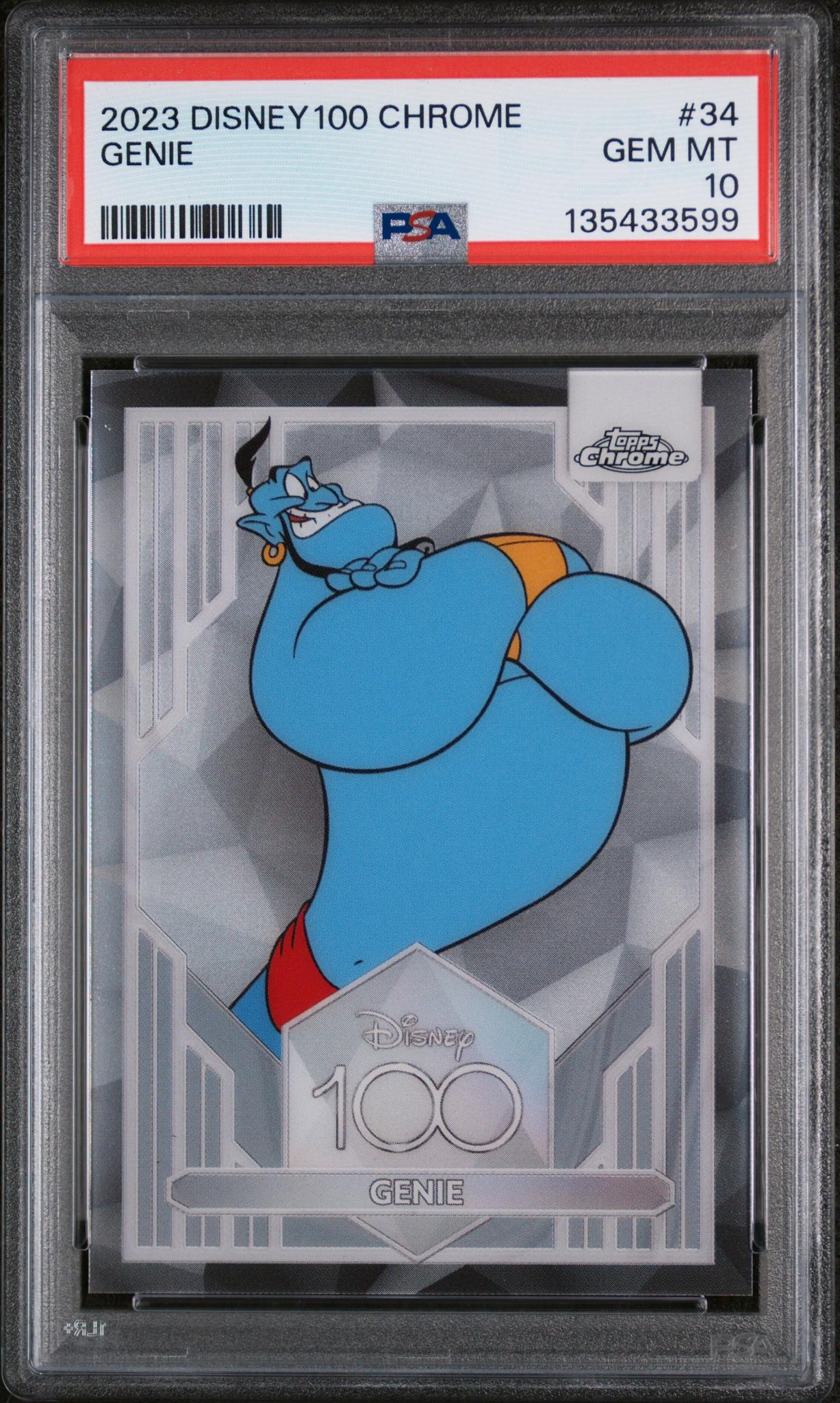 2023 Topps Chrome Disney100 Genie #34 PSA 10