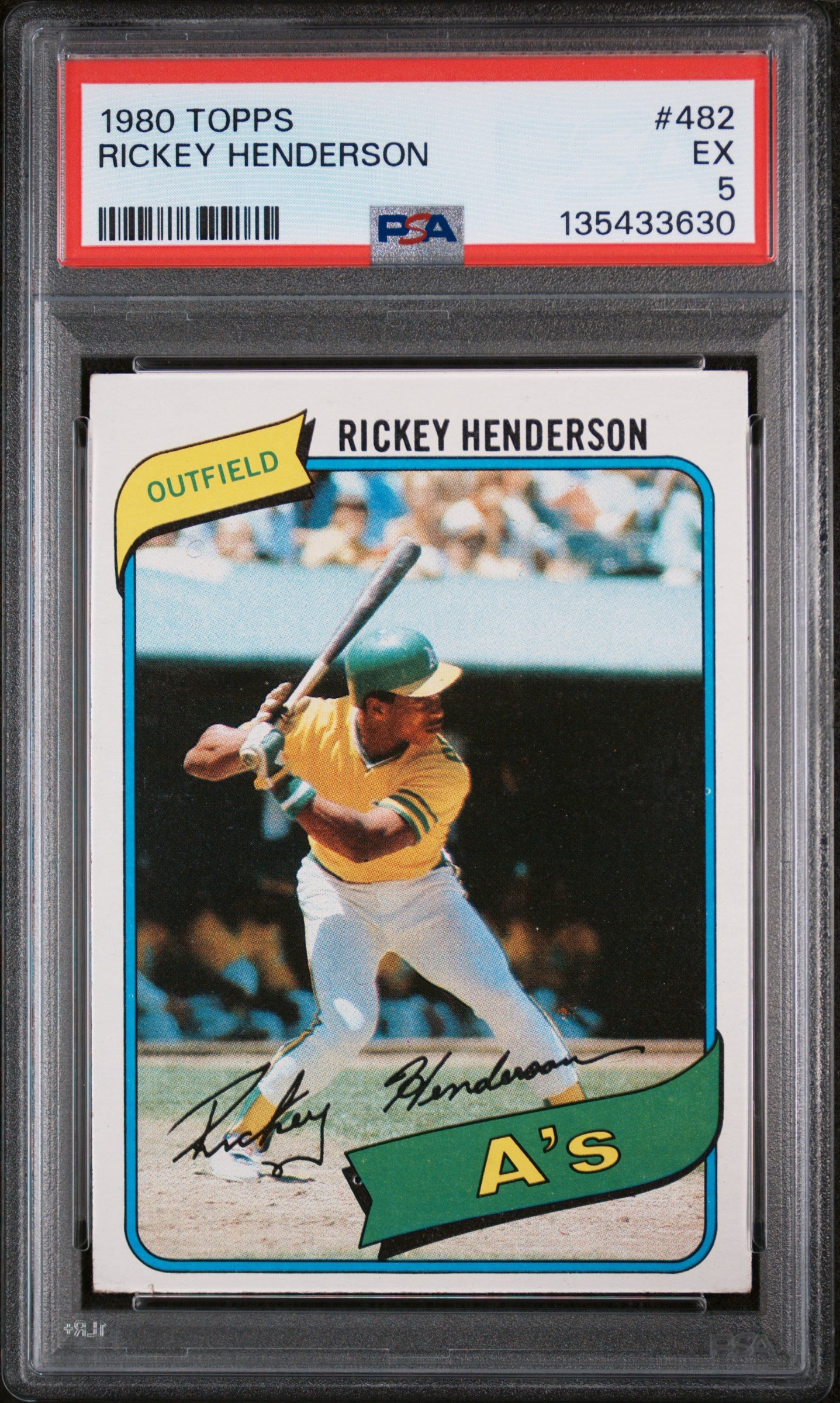 1980 Topps Rickey Henderson #482 PSA 5