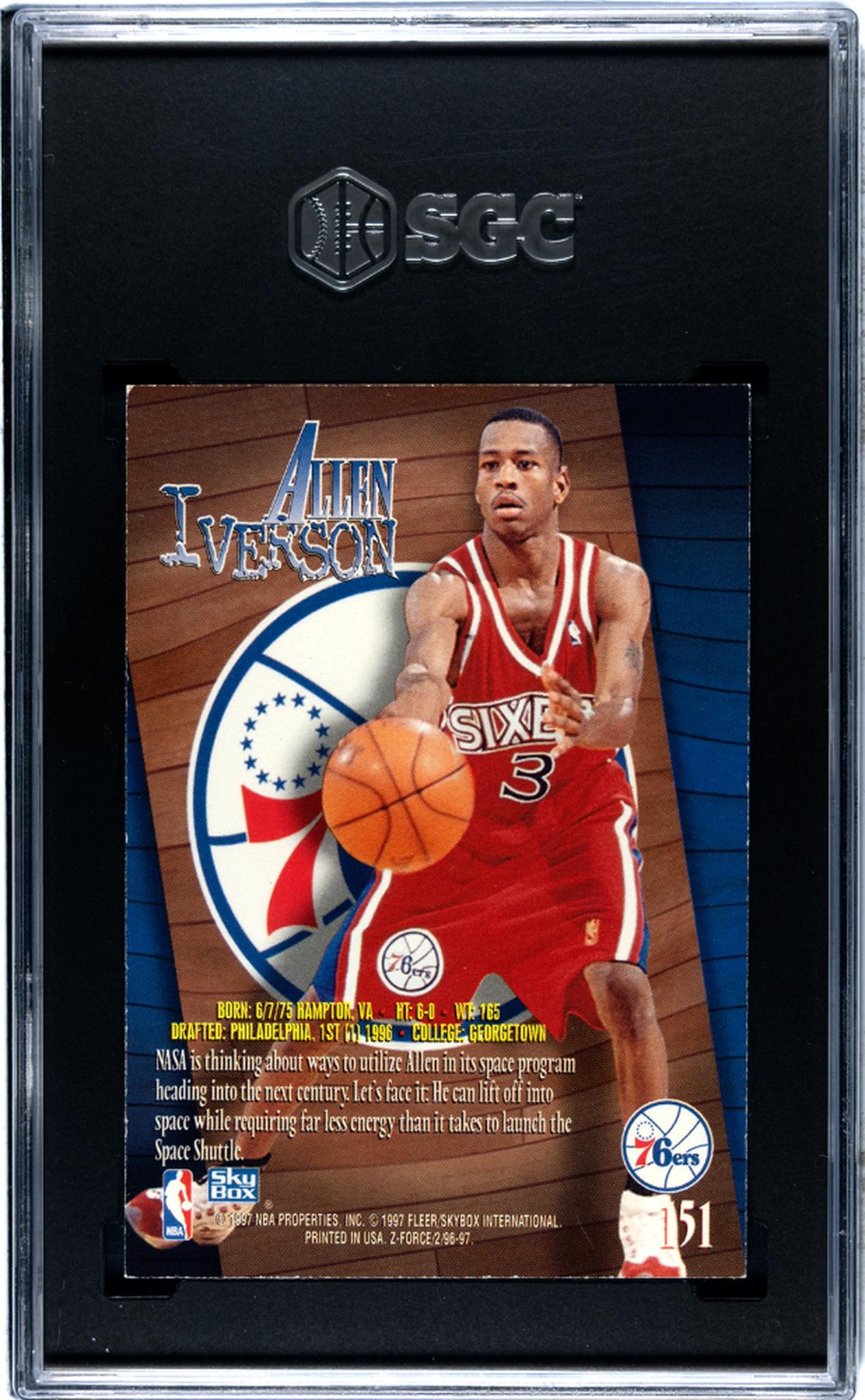 1996 Z-Force #151 Allen Iverson SGC 7