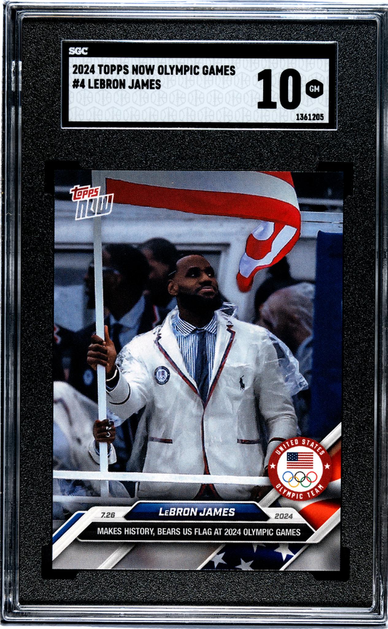 2024 Topps Now Olympic Games #4 Lebron James SGC 10