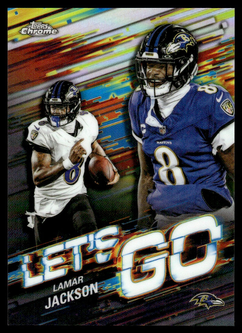 2025 Topps Chrome #LG-2 Lamar Jackson Let's Go SSP