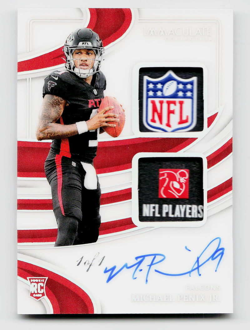 2024 Immaculate #ISPR-MPJ Michael Penix Jr. Rookie RC Auto NFLPA/NFL Shield Patch 1/1