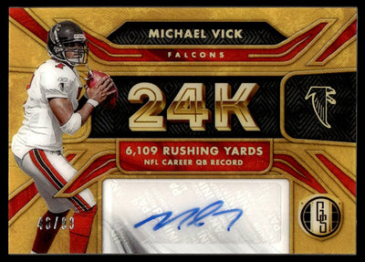 2024 Panini Gold Standard #24K-MV Michael Vick 24K Gold Auto /99