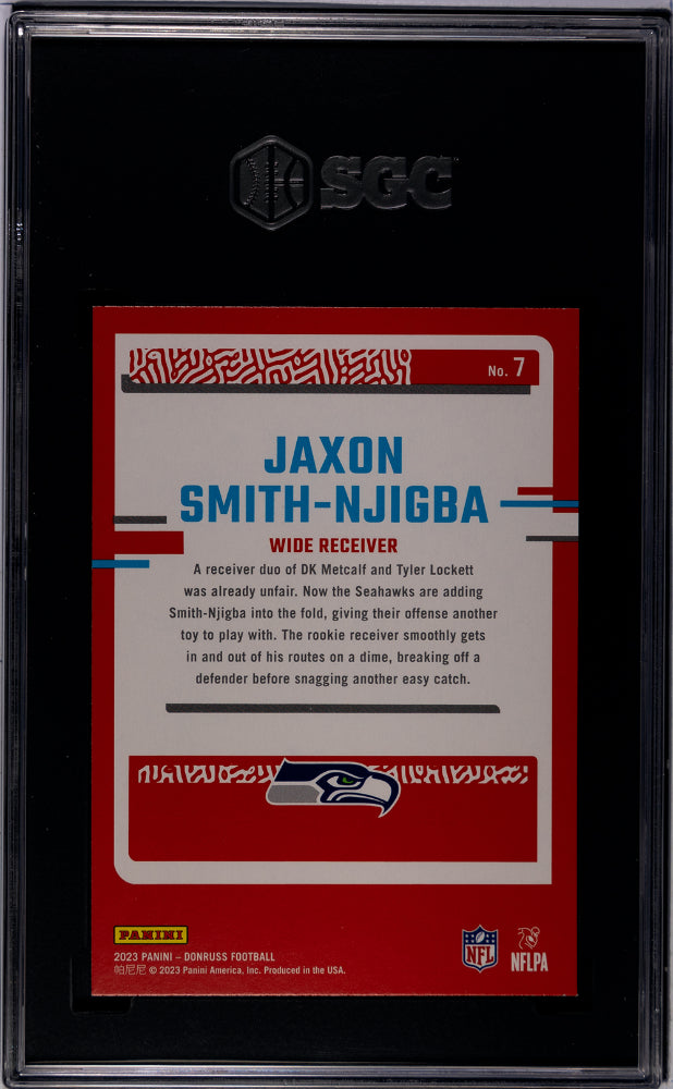 2023 Donruss The Rookies Jaxon Smith-Njigba #7 SGC 9