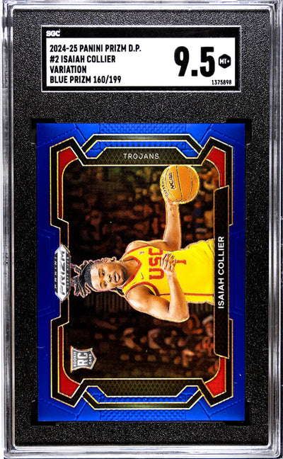 2024-25 Panini Prizm Isaiah Collier #2 Blue Prizm /199 SGC 9.5