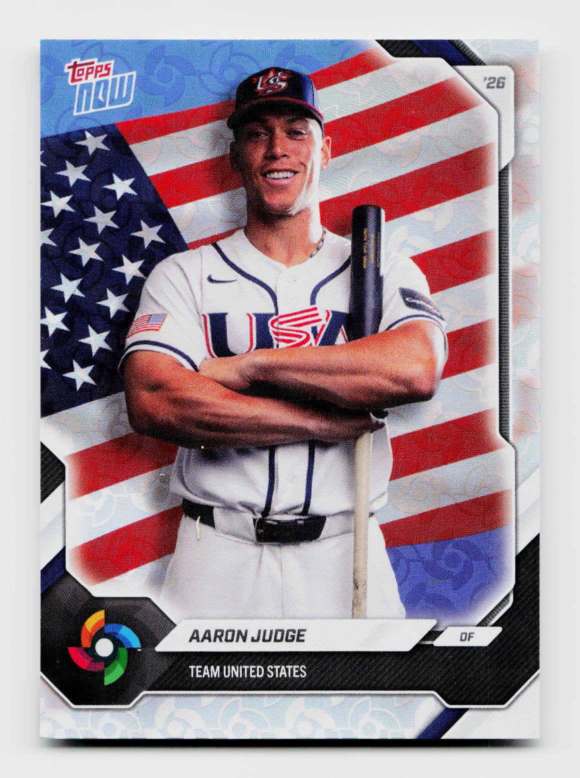 2026 Topps Now #USA01 Aaron Judge World Baseball Classic WBC Logo Refractor