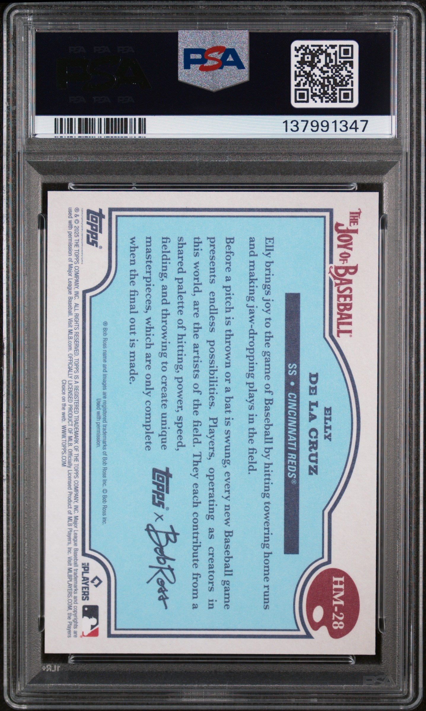 2025 Topps X Bob Ross the Joy of Baseball Happy Mistakes Elly De La Cruz #HM-28 PSA 10