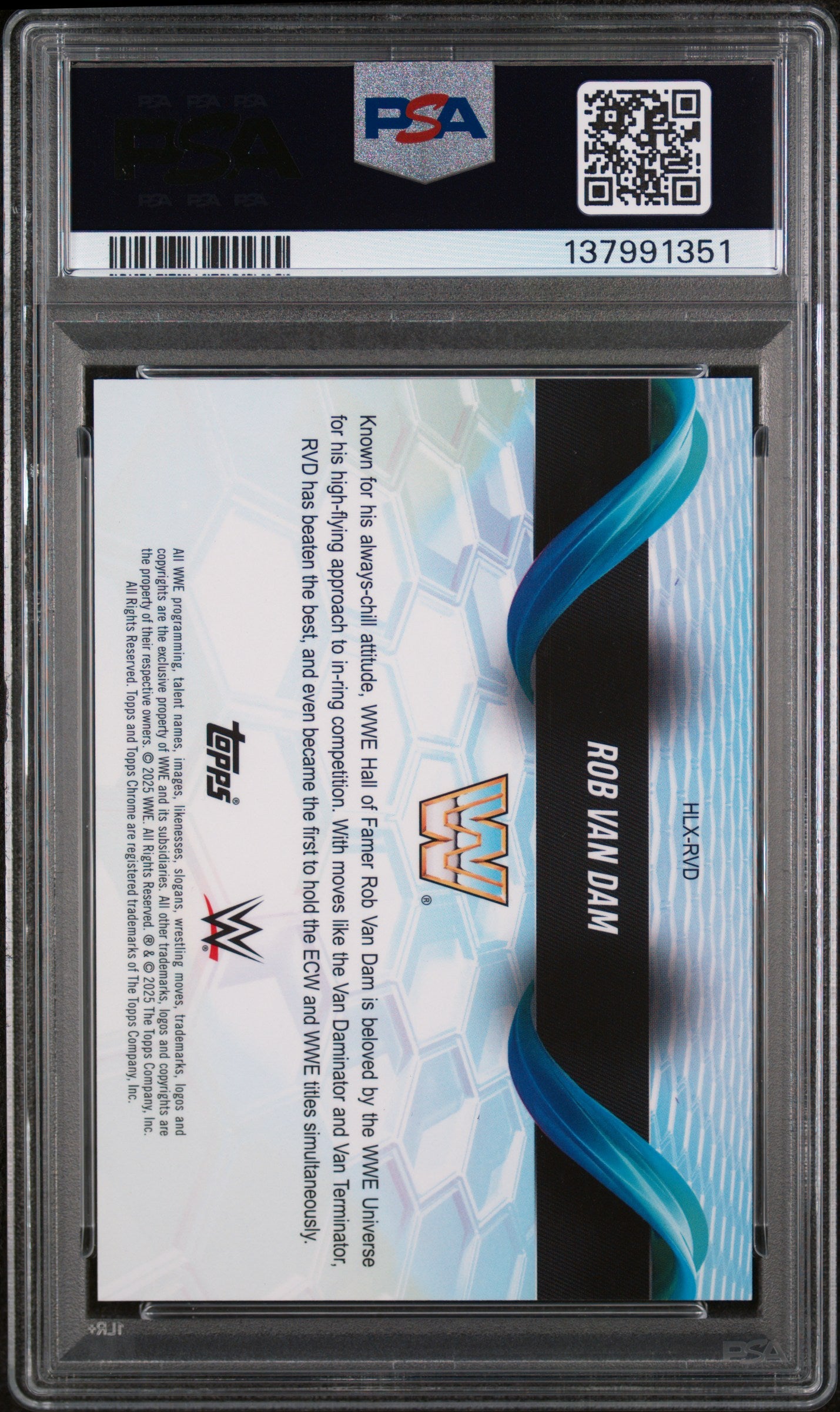 2025 Topps Chrome WWE Helix Rob Van Dam #RVD PSA 10