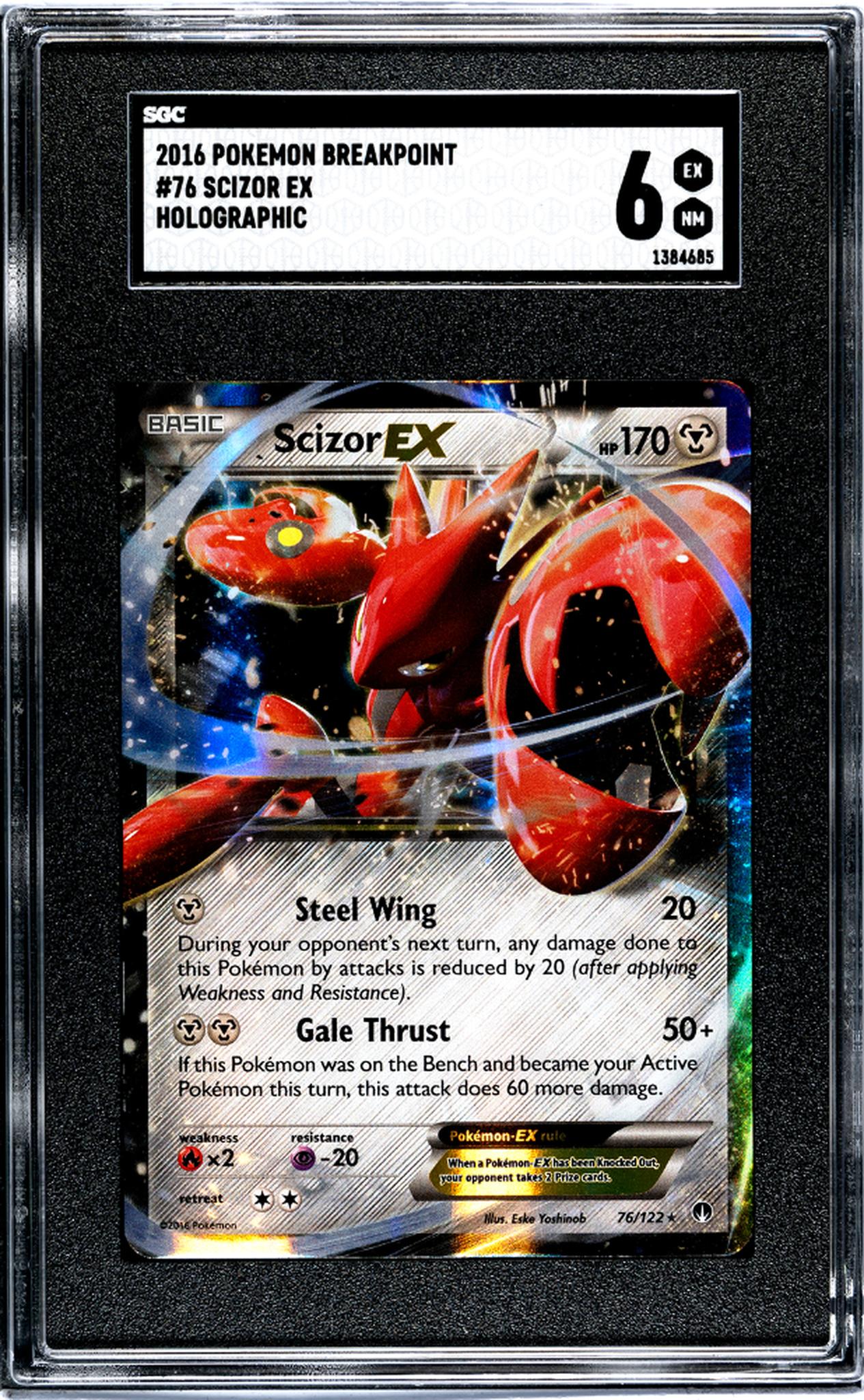 2016 Pokemon Breakpoint #76 Scizor Ex Holographic SGC 6