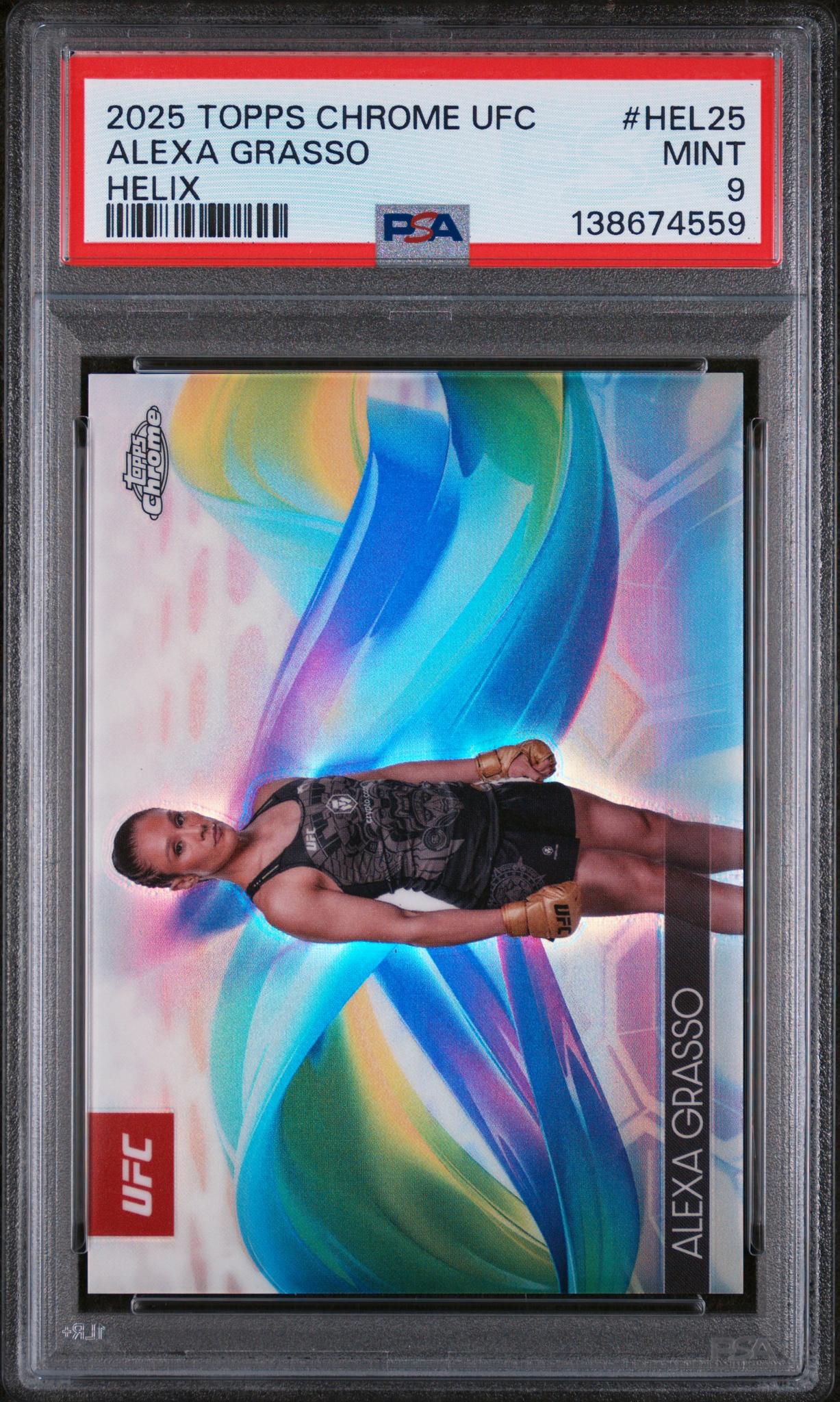 2025 Topps Chrome UFC Helix Alexa Grasso #HEL25 PSA 9