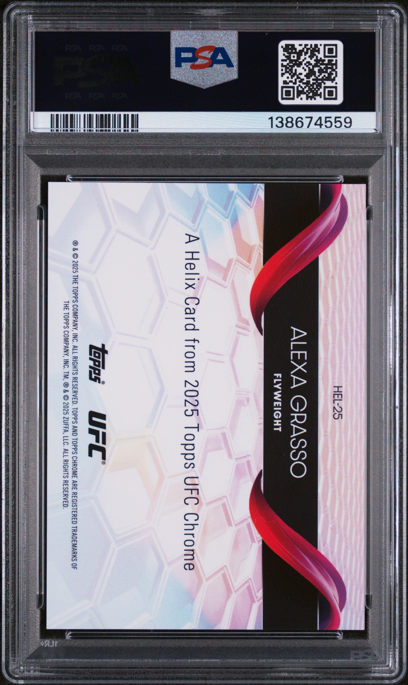 2025 Topps Chrome UFC Helix Alexa Grasso #HEL25 PSA 9