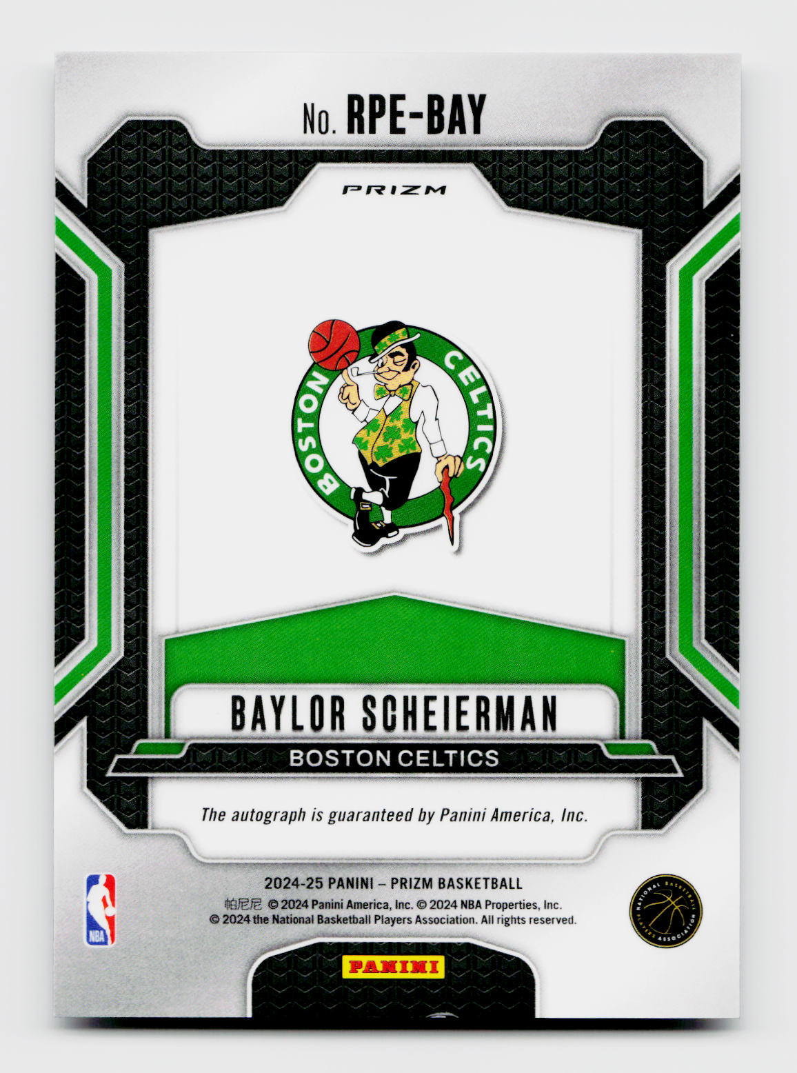2024 Prizm Baylor Scheierman Rookie Penmanship Auto Silver RC