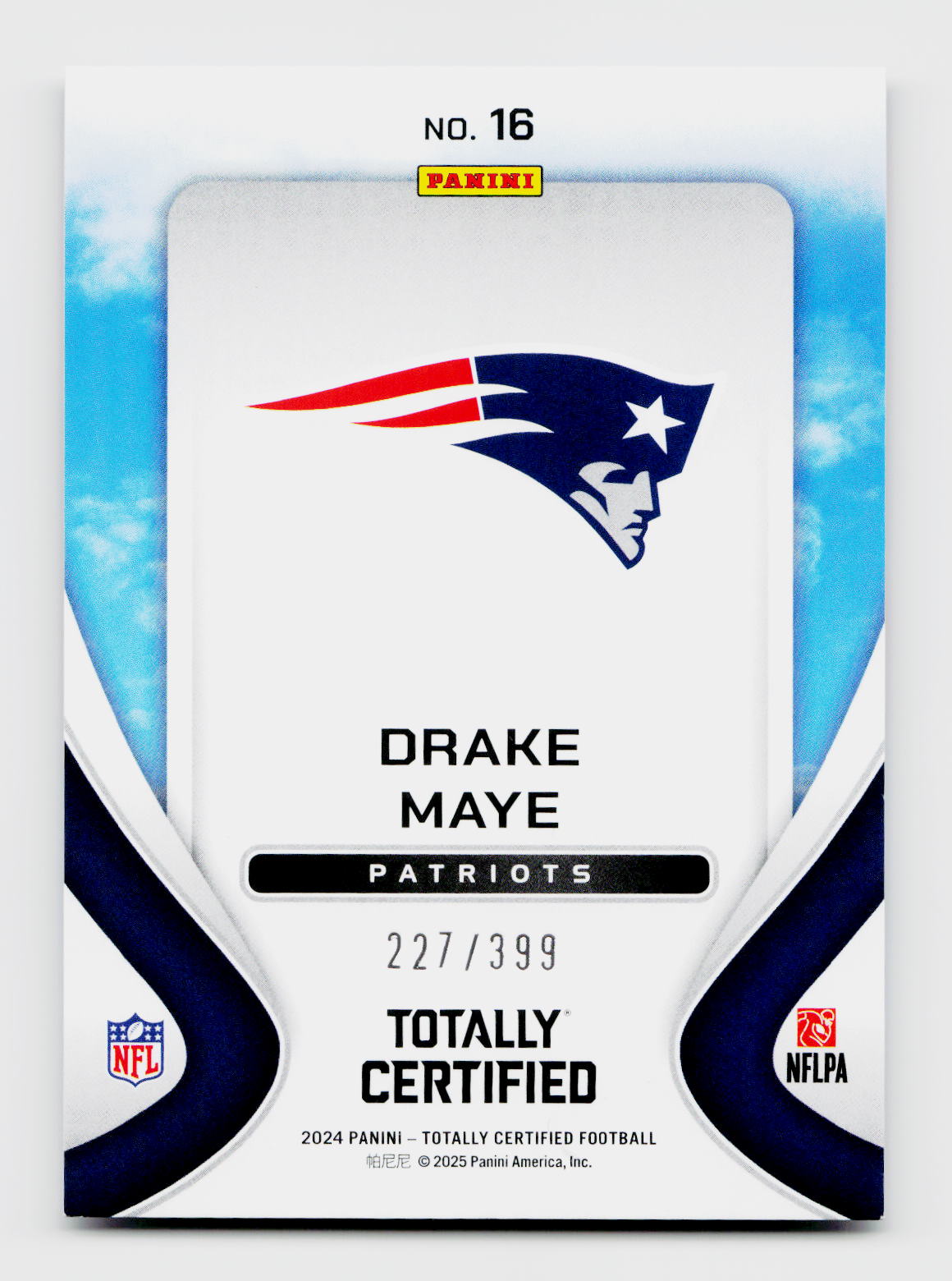 2024 Totally Certified #16 Drake Maye Franchise Foundations RC Orange /399