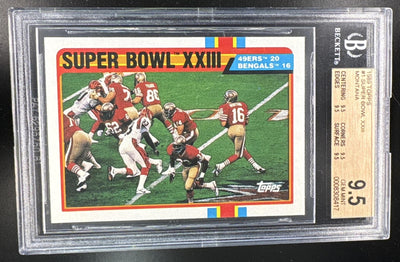 1989 Topps Super Bowl XXIII 49ers #1 Beckett 9.5