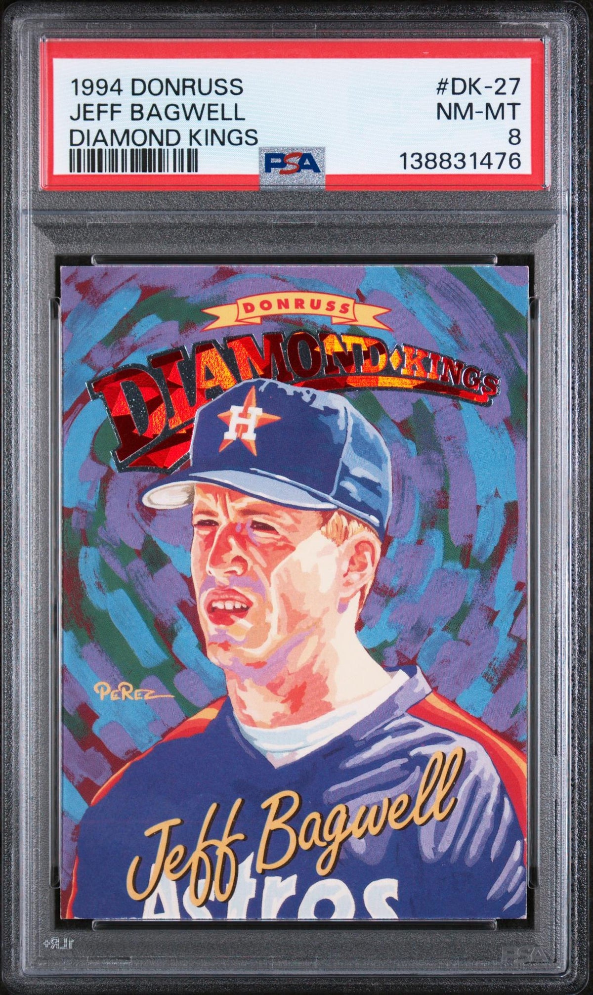 1994 Panini Donruss Diamond Kings Jeff Bagwell #DK27 PSA 8