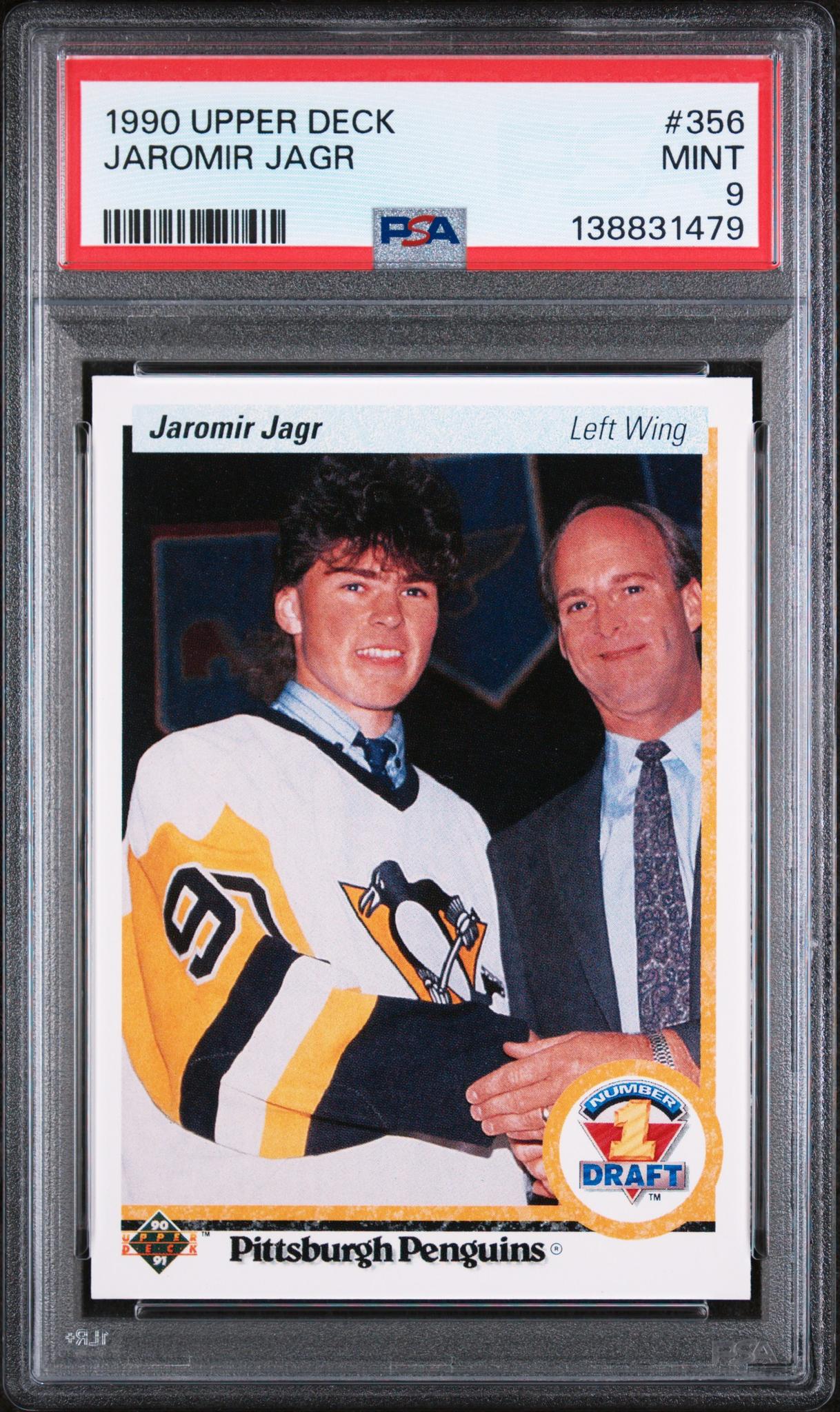 1990 Upper Deck Jaromir Jagr #356 PSA 9