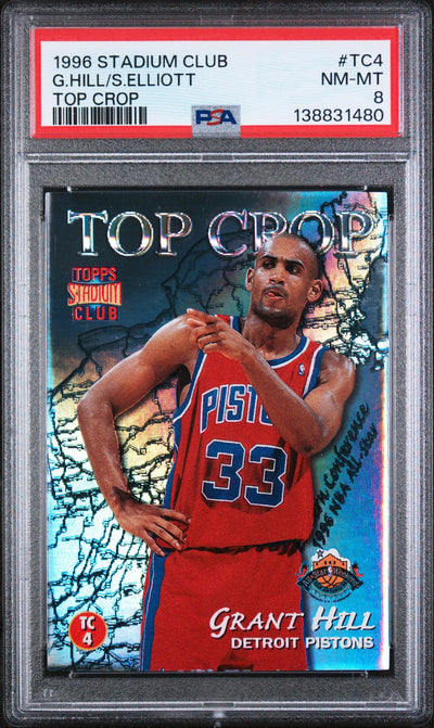 1996 Stadium Club Top Crop Grant Hill/Sean Elliott #TC4 PSA 8