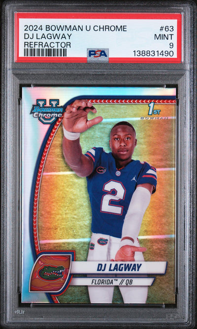 2024 Bowman Chrome DJ Lagway #63 Refractor 1st Bowman PSA 9