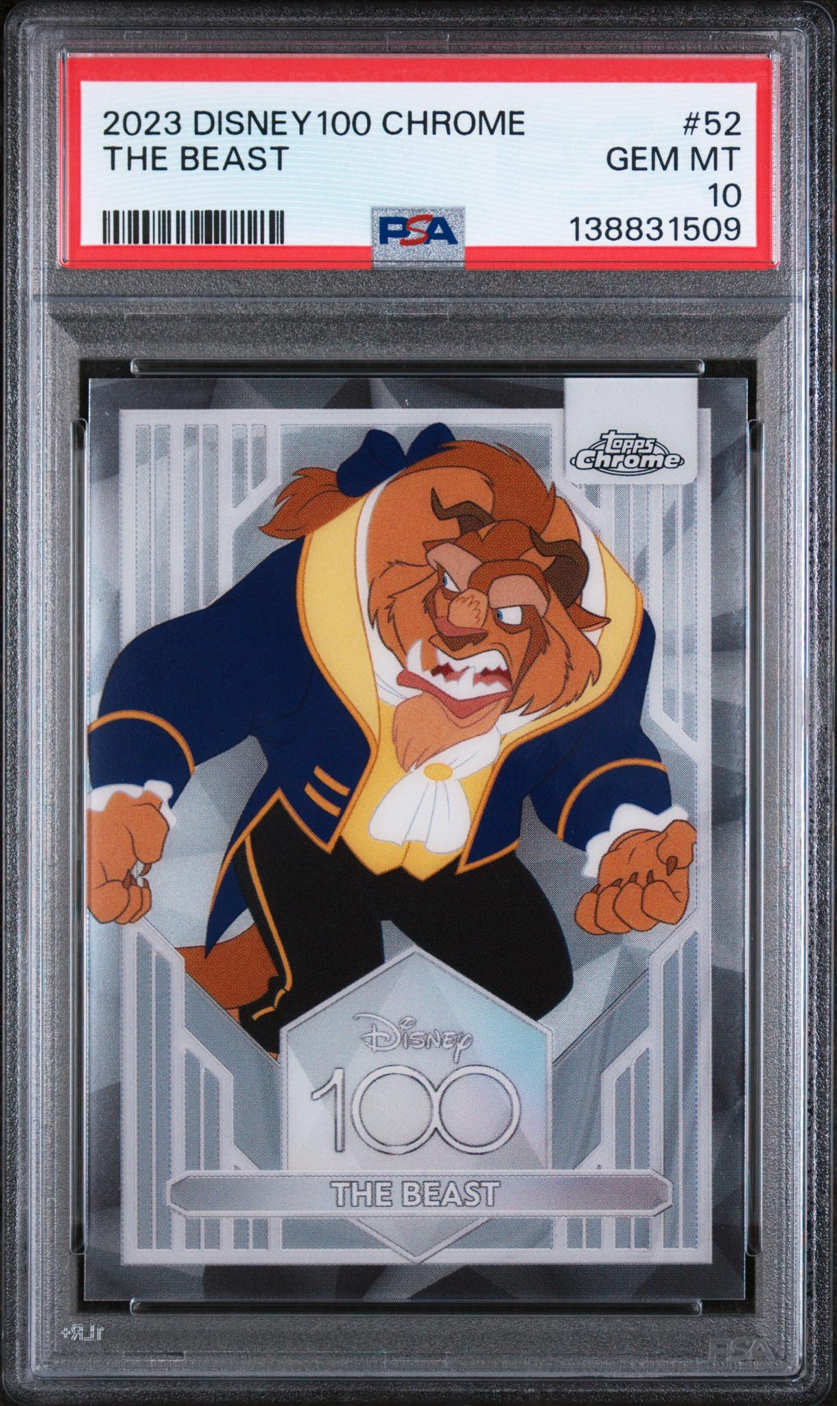 2023 Topps Chrome Disney100 the Beast #52 PSA 10