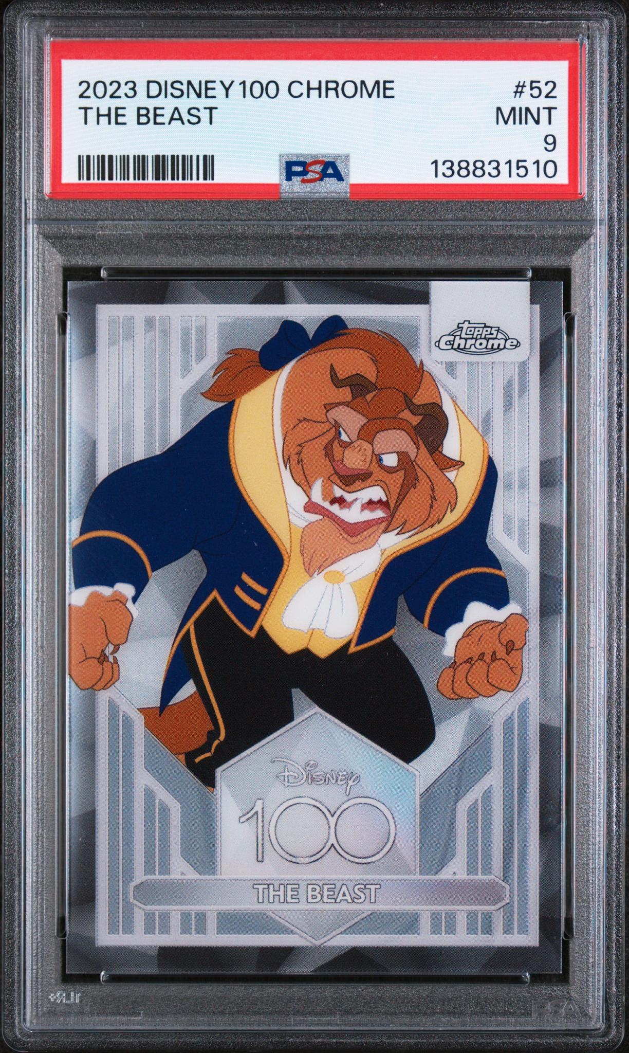2023 Topps Chrome Disney100 the Beast #52 PSA 9