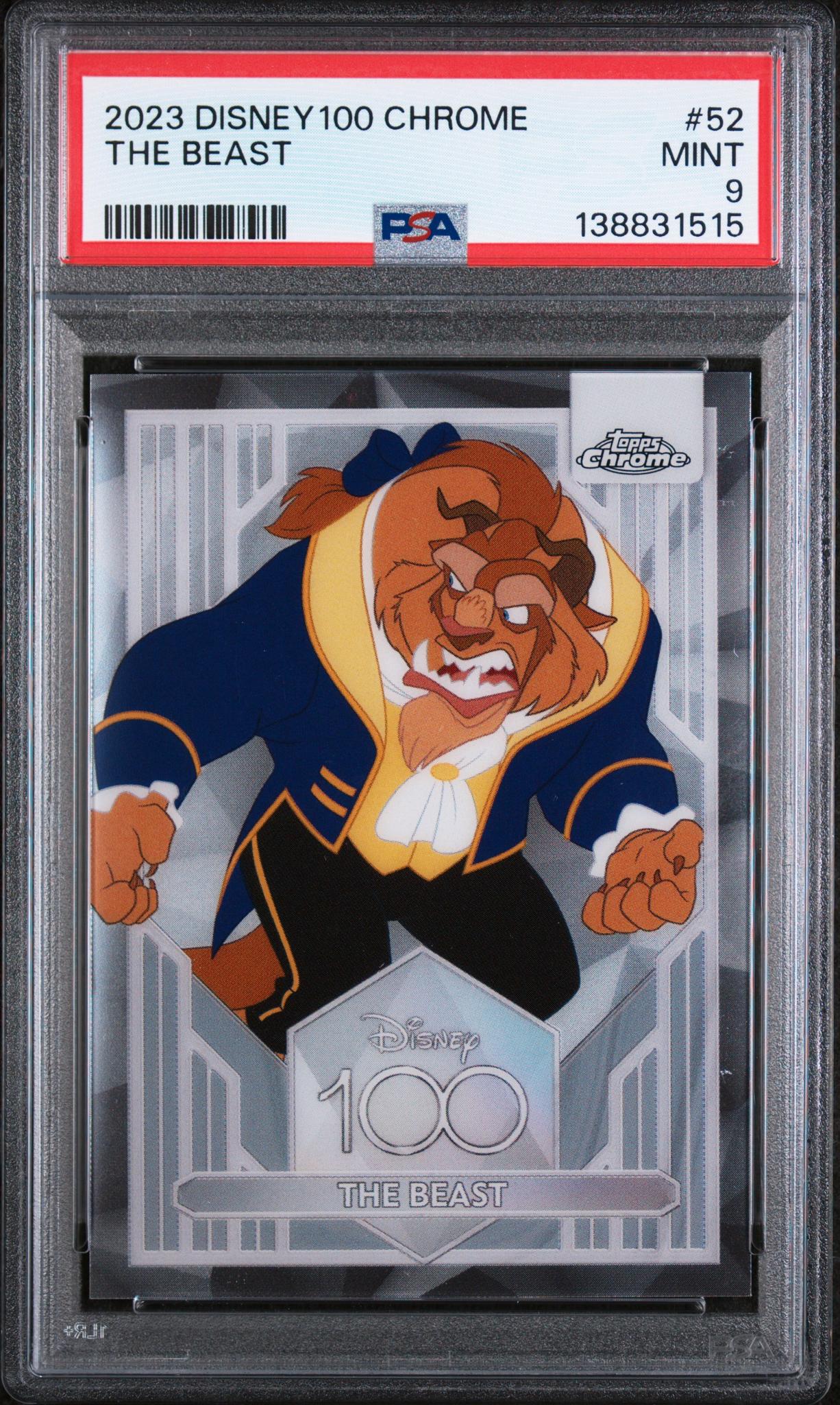 2023 Topps Chrome Disney100 the Beast #52 PSA 9